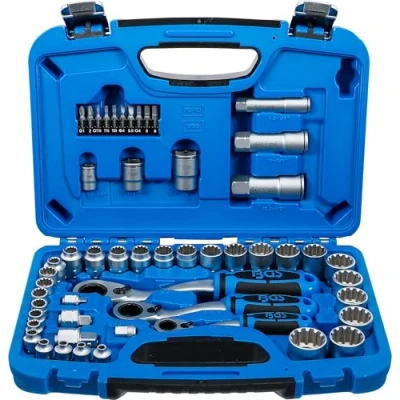 Image of BGS 2181 Go Through Socket Set Gear Lock 4.5 25 mm 52 pcs.
