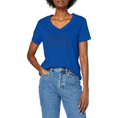 Image of O&#039;Neill Women&#039;s Triple Stack V Neck T Shirt, Silver Mel, S