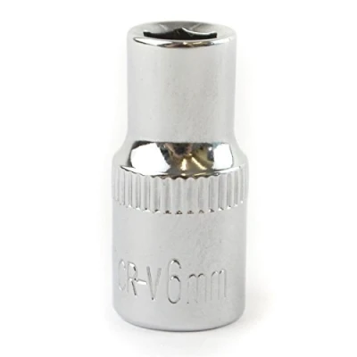 Image of 6mm 1/4&quot; Drive Shallow Metric Socket Single Hex / 6 Sided Bergen