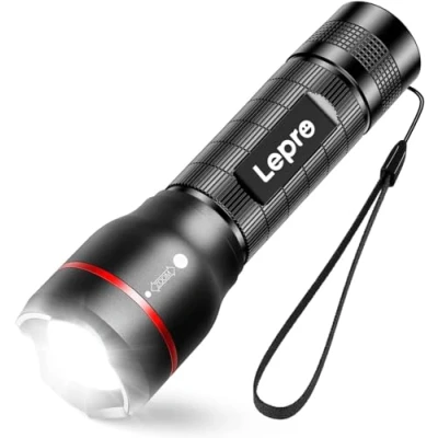 Image of Lepro LED Torch, LE 2000 Super Bright Flashlight, Powered by AAA or 18650 Rechargeable Battery, Water Resistant, 5 Modes, Zoomable, Small Handheld Torch for Camping, Dog Walking, Running, Emergency