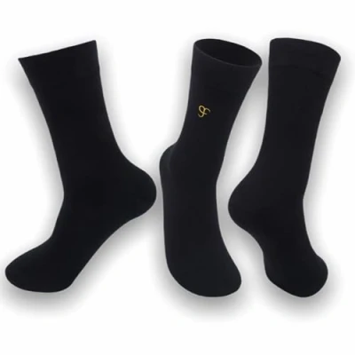 Image of GF LUXURY Gift Bamboo Socks for Men &amp; Ladies Luxurious Super Soft Antibacterial Anti Sweat Breathable Size 6 11 (3 Black Pairs)