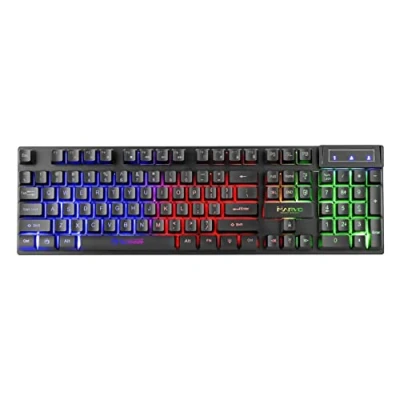 Image of MARVO K605 Gaming Keyboard 3 Colour LED Backlit, Multi Media and Anti Ghosting Keys, Frameless Design, USB 2.0 Connection, UK Layout
