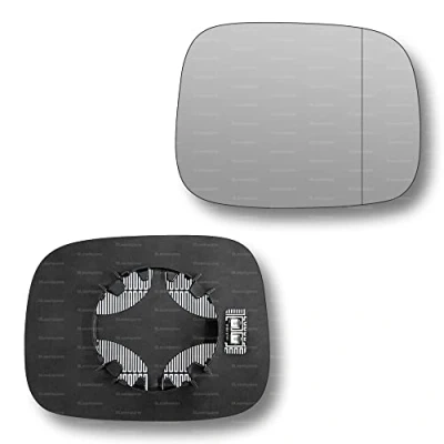 Image of Less4spares Replacement Wing Mirror Glass Right Compatible with Volvo XC90 2007 2014 CLIP ON Driver Off side Heated Blind Spot