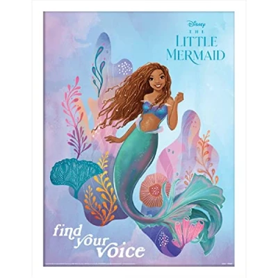 Image of Pyramid International Disney The Little Mermaid Poster in Frame (Find Your Voice Design) Framed Wall Art for Living Room 30x40cm Official Merchandise