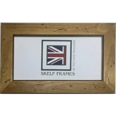 Image of Skelf Frames 12 x 6 Inches Panoramic Picture Photo Wood Frame with Glass (Antique Pine Distressed Wood)