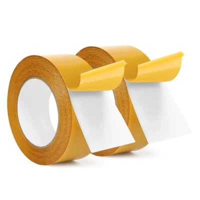 Image of KARRMA Carpet To Floor Tape Double Sided Heavy Duty Permanent Fixing of,Vinly Flooring, Cork Tiles, Rugs (Pack of 2 : 48mm x 8 m)