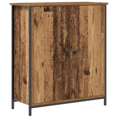 Image of vidaXL Sideboard Old Wood 70x30x80 cm Engineered and Steel