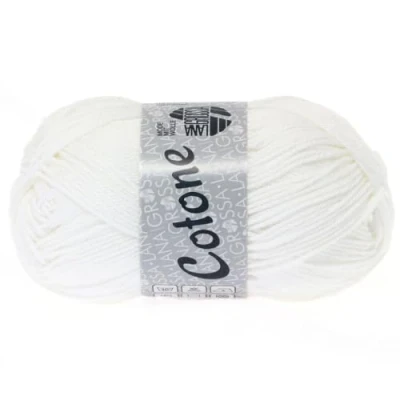 Image of LANA GROSSA Cotone Cotton Basic Yarn Hand Knitting Made of 100% 50 g Wool for and Crocheting 125 m