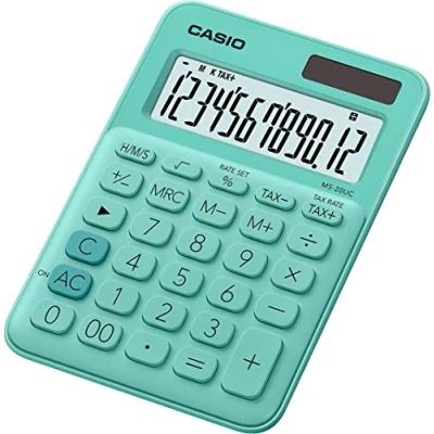Image of CASIO CALCULATRICE DE Bureau MS 20UC GN, VERT, 2.3 x 10.5 14.95 cm