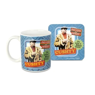 Image of Only Fools and Horses CUSHTY Del Boy Official Mug Coaster Gift Box Set