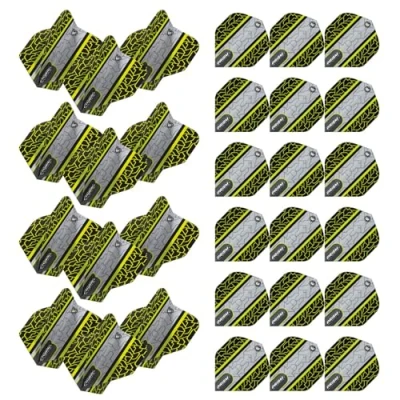 Image of WINMAU Prism Alpha Circuit Black &amp; Yellow dart flights 10 sets per pack (30 in total)