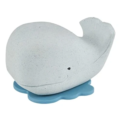 Image of HEVEA Squeeze&#039;n&#039;Splash Whale Bath Toy for Babies and Toddlers 100% Natural Rubber, Plant Based, Plastic Free, BPA Free