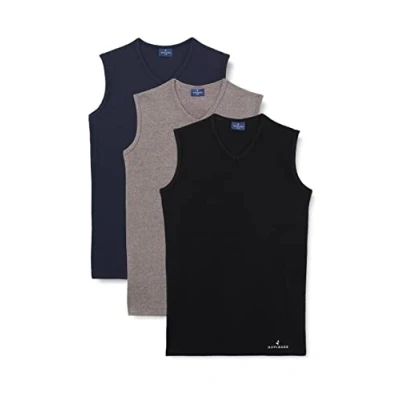 Image of Navigare Men&#039;s 575 Sports Underwear (Pack of 3), Multicolore (Grigio/ Nero/ Navi), Medium