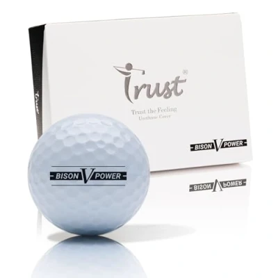 Image of Trust Bison V Power Urethane Golf Ball. 2024 K9 Model, for swing Speed under 105 MPH, Soft Feeling, White (1 Dozen)