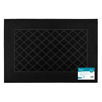 Image of JVL Harlequin Scraper Rubber Pin Doormat, 40x60cm