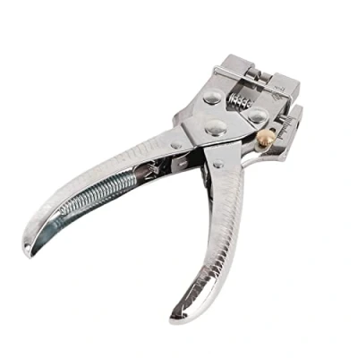 Image of Rivet Setting Tool, Setter Punch Pliers Belt Holes Eyelet Tool with 100pcs Easy Press Hollow Grommets