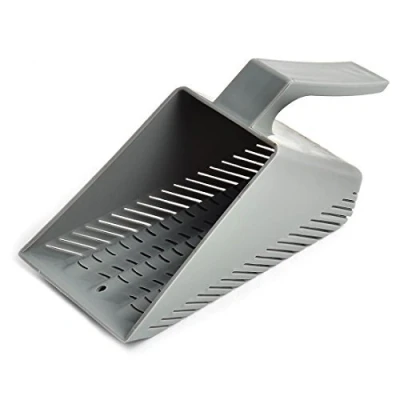 Image of Plastic Aquarium Fish Tank Sand Scoop Scraper Gravel Cleaner Pan Grit Shovel Grey