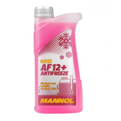 Image of 3253 Antifreeze MANNOL AF12+ MN4012 1 G12+ red 1l AUDI: A4 B6 Avant, B6/B7 Convertible, A2, PEUGEOT: 308 I Hatchback, 207 Hatchback