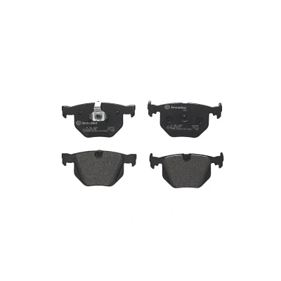 Image of 34216753850, 34216758870, 34216761285 Brake pad set BREMBO P 06 029 prepared for wear indicator with piston clip without accessories BMW: 7