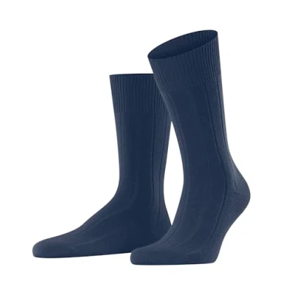 Image of FALKE Men&#039;s Lhasa Rib M SO Wool Cashmere Plain 1 Pair Socks, Blue (Royal 6000) new eco friendly, 11.5 14