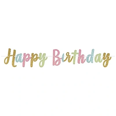 Image of (PKT) 1 Piece Confetti Fun Glitter Letter Banner 3.65m