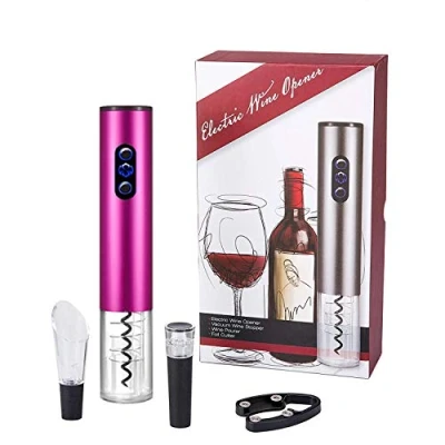 Image of Bi Komfort Electric Corkscrew, Bottle Opener, Wine Opener Gift Set with Deluxe Package Includes Accessories of Foil Cutter, Pourer and Vacuum Stopper