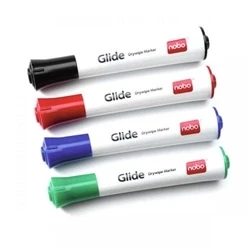 Image of Nobo Glide Drywipe Marker Medium Assorted (4 Pack) 1902096