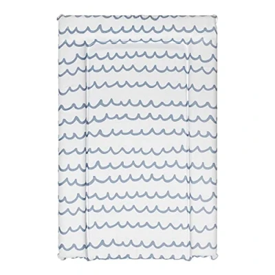Image of Baby Changing Mat, Dark Blue Squiggle Deluxe Waterproof with Raised Padded Edges, Uniquely Designed, Easy Wipe Clean a Perfect, Practical Addition to Your Nursery 75cm x 47.5cm 5cm