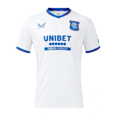 Image of Castore Glasgow Rangers AWAY Football shirt, Men&#039;s, Size: Large, Light grey/lapis blue