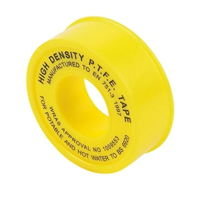 Image of cable tex 2 x 1 Roll 12mm 5m Gas Yellow plumbers ptfe thread seal tape plumbing joint