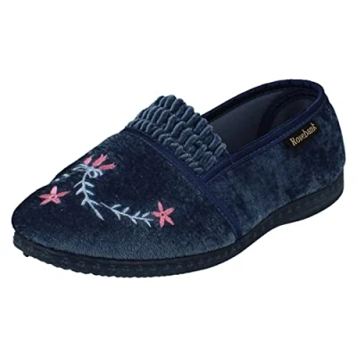 Image of Ladies Rosebank Casual Slippers Haley Blueberry Textile UK Size 7 EU 40 US 9