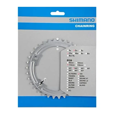 Image of Shimano FC 5800 chainring 50T MA for 50 34T, silver