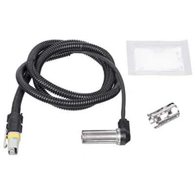 Image of 81271206179, 81271206220 ABS Sensor FEBI BILSTEIN 104140 Front Axle Left with sleeve, grease 1150Ohm 1350mm 1375mm
