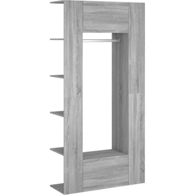 Image of vidaXL Hallway Cabinets 2 pcs Grey Sonoma Engineered Wood