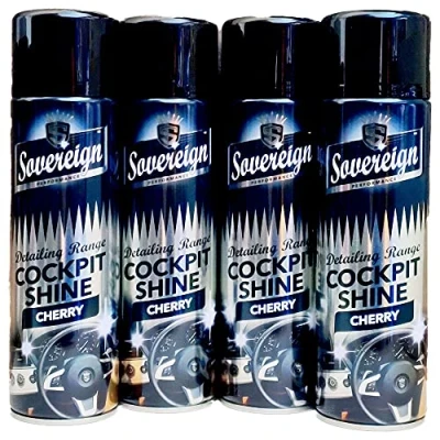 Image of Sovereign Car Dashboard Cockpit Shine Cleaner CHERRY 4 x 500ml