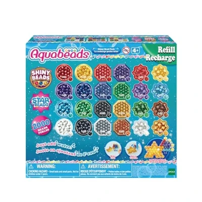 Image of Aquabeads Shiny bead Pack, Multicolour, Art &amp; Craft kit 31995