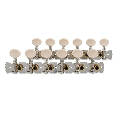 Image of GEWA machine heads Acoustic guitar, 12 string, Cream coloured synthetic buttons