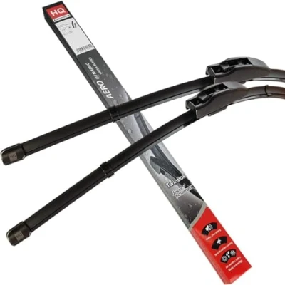 Image of Set of Front Frameless Flat Aero Wiper Blades HQ Automotive AD91 221 Twin Box