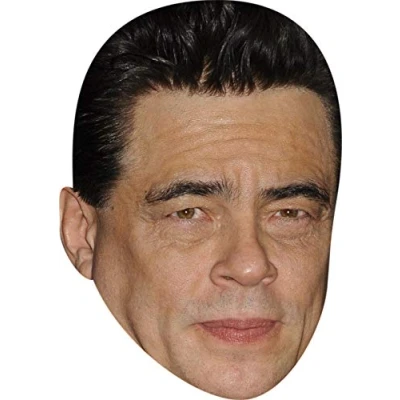Image of FoxyPrinting Benicio Del Toro Tv Movie Star Celebrity Cardboard Party Face Mask Fancy Dress