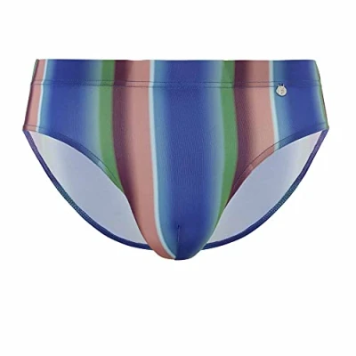Image of Bruno Banani Men&#039;s Essential Elements Briefs, blau/grün/lachs stripes, S