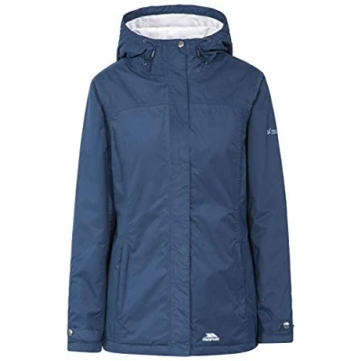 Image of Trespass Edna, Navy, S, Waterproof Jacket with Hood for Women, Small, Blue