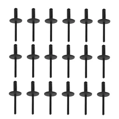 Image of OTOTEC 50Pcs Blind Rivet Fasteners Vehicle Wheel Arch Bumper Fender Plastic Trim Moulding Clips Retainers Fit 6mm Hole 51717002953 Black