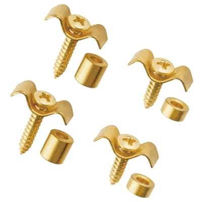Image of Musiclily Vintage Guitar String Trees Retainer Guides for Strat Tele Style Electric Guitar, Gold(Set of 2)