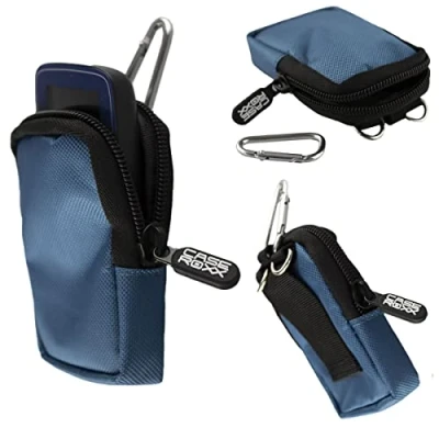 Image of caseroxx Canvas Case Suitable for Freestyle Libre 1/2 / Insulinx 14 Day, Pouch (Canvas Colored in Blue)