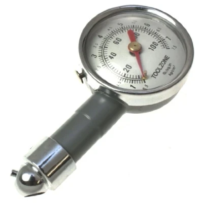 Image of Toolzone Dial Tyre Pressure Gauge Metal