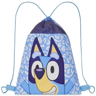 Image of Bluey Drawstring Swim Bag for Kids, String Swimming Bag, School, Sports, Travel, PE
