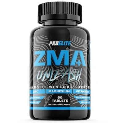 Image of ZMB6 60 Tablets Gluten Free Vegan Vitamin B6, Magnesium and Zinc Tablet Normal Muscle Function &amp; Energy Yielding Metabolism Growth Sleep Support PROELITE UK (60 Count (Pack of 1))