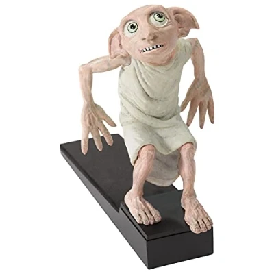 Image of The Noble Collection Harry Potter Dobby Door Stopper 6in (15cm) Hand Painted Resin and Wood Stop Officially Licensed Film Set Movie Props Gifts