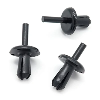 Image of VVO Fasteners Black Plastic Rear Wheel Arch Flares &amp; Moulding Trim Clips for Land Rover Defender, (Pack of 10)