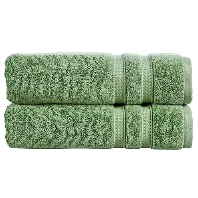 Image of Christy Chroma Bath Sheets Set of 2 Highly Absorbent Heavyweight 675GSM Bold and Bright Soft Velvety Smooth Bathroom Shower Towels 100% Cotton Sustainably Made Jade Green